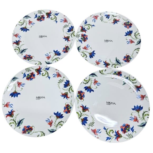 Mikasa Living Fall Batik Dinner Plates – Set of 4, 10.5” Porcelain – NEW - Picture 1 of 5